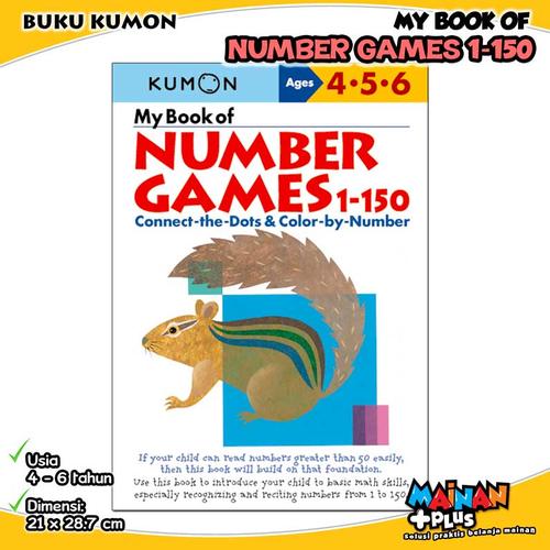 Foto Produk BUKU ANAK KUMON MY BOOK OF NUMBER GAMES 1-150 USIA 4 5 6 dari MainanPlus