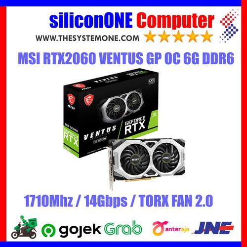 Gambar MSI RTX 2060 VENTUS GP 6G OC RTX2060 dari silicon ONE Computer Kota Bandung Tokopedia