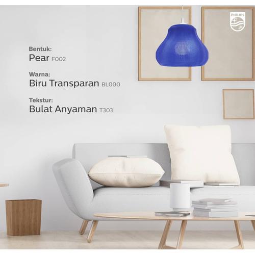 Jual Custom Lampu gantung Philips 3D Printed Luminaires Biru Kota