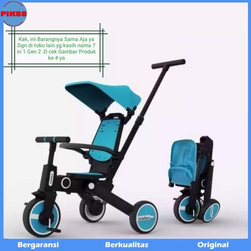 Foto Produk Bebehoo generasi2 3 in 1 Stroller Sepeda Bayi Lipat / Folding Trike - Biru dari PIK88Elektronik