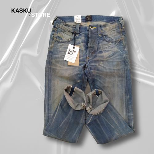 LEE 101+ RAW DENIM SELVEDGE WHITE LINE 