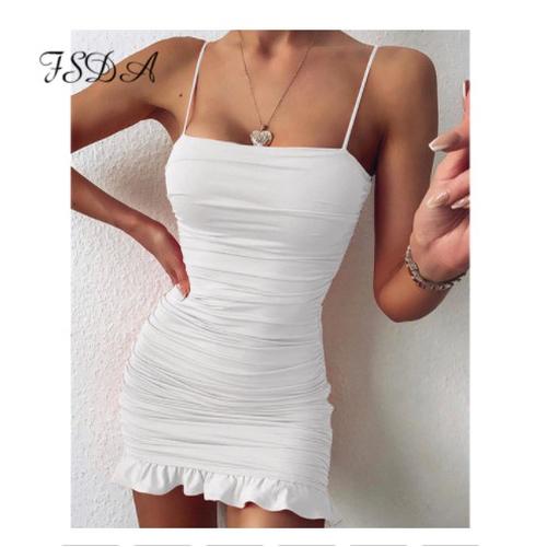 Jual FSDA Ruffles Spaghetti Strap Dress 