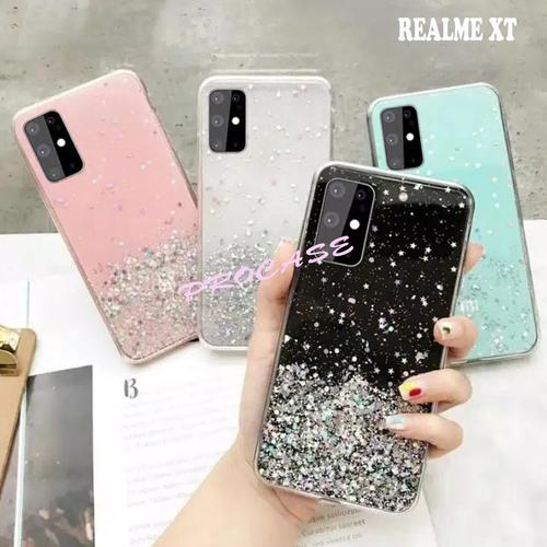 Jual Realme XT Case Casing Cover Softcase Silicone Glitter Clear