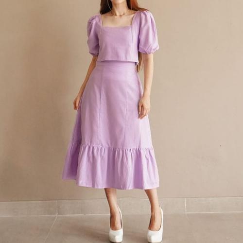 Midi Skirt Rok Lilac Dress SET SLC 