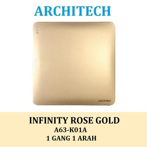 Foto Produk SAKLAR INFINITY GOLD A63 ARCHITECH 2.1 /STOP KONTAK/ ARCHITECH NEW - 1 GANG 1 ARAH dari Super Home Lighting