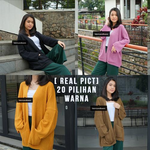 Jual [ TEBAL ] Cardigan Rajut Oversize 