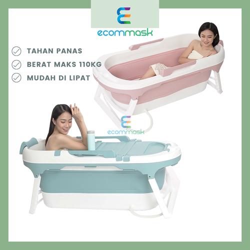 Foto Produk Bathtub portable dewasa / Bak mandi lipat - Biru Muda, 140*64*56 dari ecommask