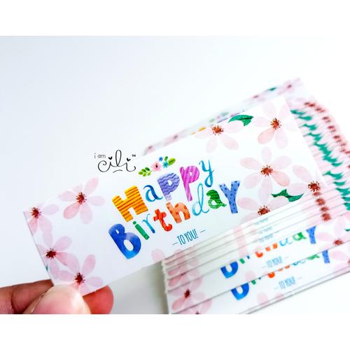 Foto Produk (SBDAY02) Stiker MINI ulang tahun birthday dari i am CiLi