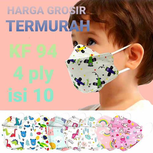 Foto Produk Masker Anak Kf94 4 ply Terbaru Motif Karakter Lucu Murah isi 10 Masker - RANDOM AJA dari MadisonShop