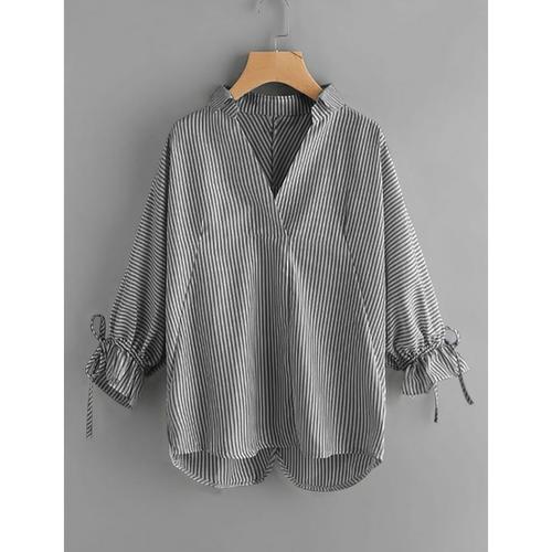 Foto Produk F&F Blouse Lamore BIG SIZE XXXL Bahan Katun Salur LD 120 CM PJ 65 CM - XXXL, Hitam dari Fashion_Fabric