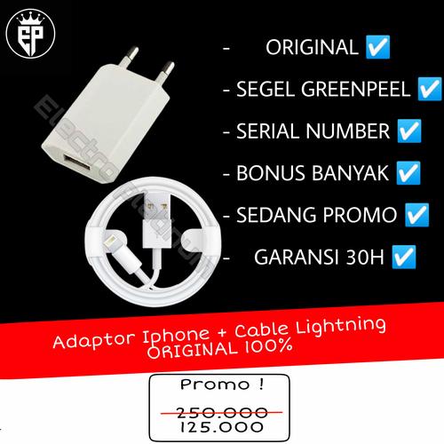 Foto Produk Charger iphone original ori for ip 5/5s 6/6plus 7/7plus 8/8plus ip X dari electro platinum