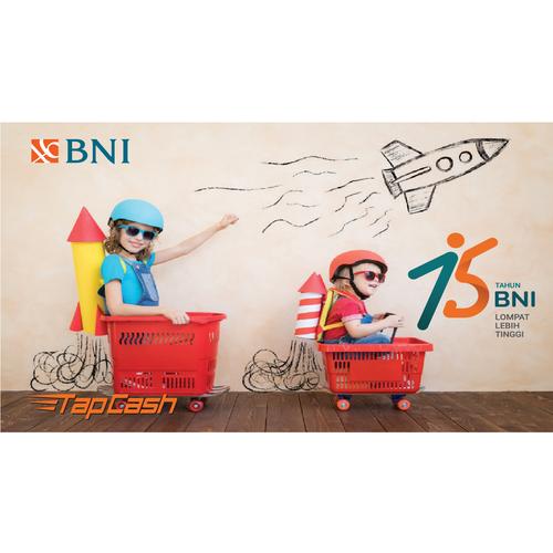 Gambar TapCash HUT BNI ke 75 - Children with Trolley dari BNI TapCash Official Tokopedia
