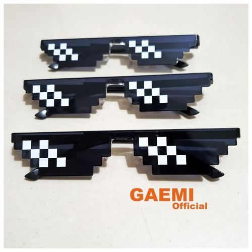 Foto Produk Kacamata Thug Life Double Pixel Warna Unisex - Black dari Gaemi