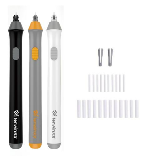Foto Produk Triple W Electric Rubber Eraser Alat Penghapus Pensil Otomatis+Refill - Hitam dari Triple W Official