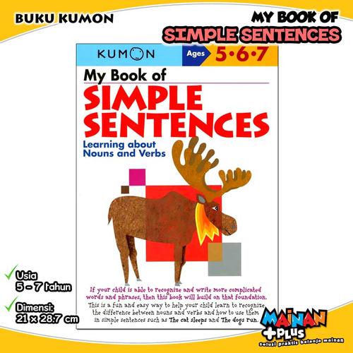 Foto Produk BUKU ANAK KUMON MY BOOK OF SIMPLE SENTENCES 5 6 7 dari MainanPlus