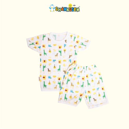 Foto Produk Shankusen BASIC Set Zebra (1 stel) /Setelan Pendek Baju Bayi Shankusen - Kuning, S dari Shankusen Baby Official
