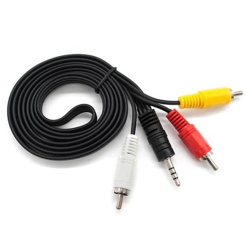 TO JACK AUX 3.5 MM 3GARIS - RCA CABLE 