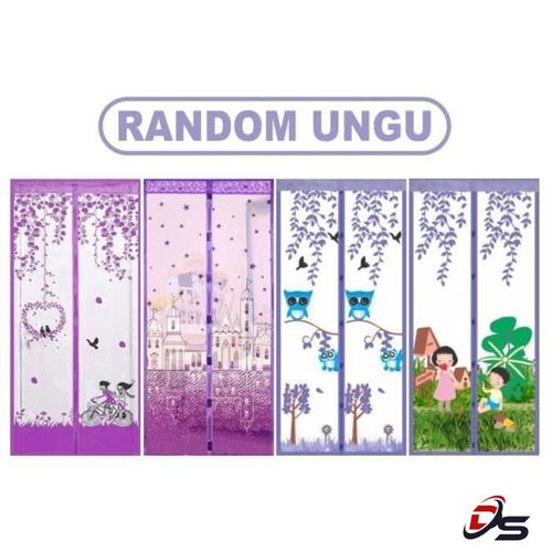 Foto Produk Tirai Magnet Anti Nyamuk Gorden Kualitas Super Diatas Bai Chuan-Random - random ungu dari DreamShop88