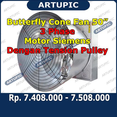 Foto Produk Butterfly Cone Fan 50 Inch 3 Phase Motor Kingdom Kipas Kandang Ayam dari ArtupicPeralatanPeternak
