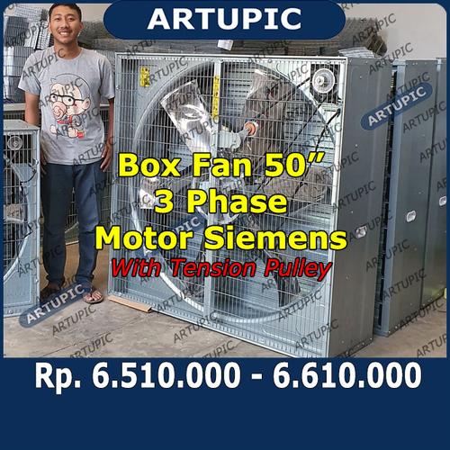 Foto Produk Box Fan 50 Inch 3 Phase Motor Siemens dengan Tension Pulley Exhaustfan dari ArtupicPeralatanPeternak