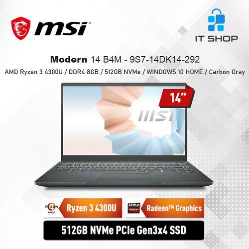 Foto Produk MSI Notebook Modern 14 B4M 9S7-14DK14-292 - Gray dari IT-SHOP-ONLINE