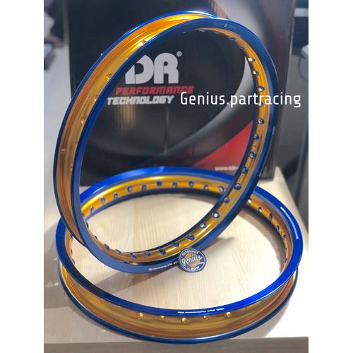Foto Produk Velg TDR W Shape 160/185 Ring 17 Blue Gold Series Twotone Original dari genius.partracing