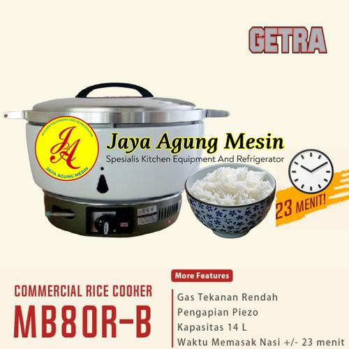 Jual GETRA COMMERCIAL GAS MB80RB RICE COOKER. PEMASAK NASI Kota