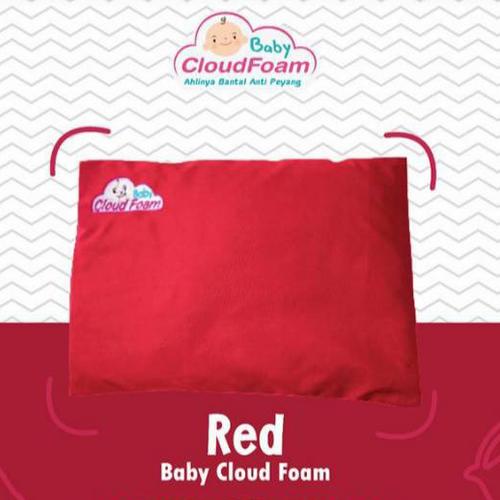 Foto Produk BANTAL BAYI ANTI PEYANG ORIGINAL BABY CLOUDFOAM KULIT KACANG HIJAU - Merah dari @M_Store