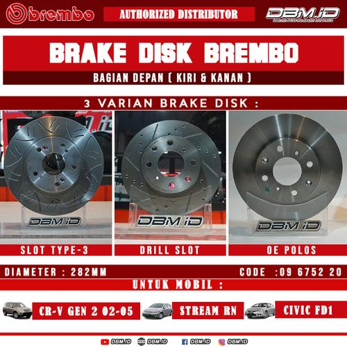 Promo Brake Disc BREMBO Rotor Disk Depan CRV CRV Gen 2 Stream RN Civic FD1 OE Polos Cicil 0
