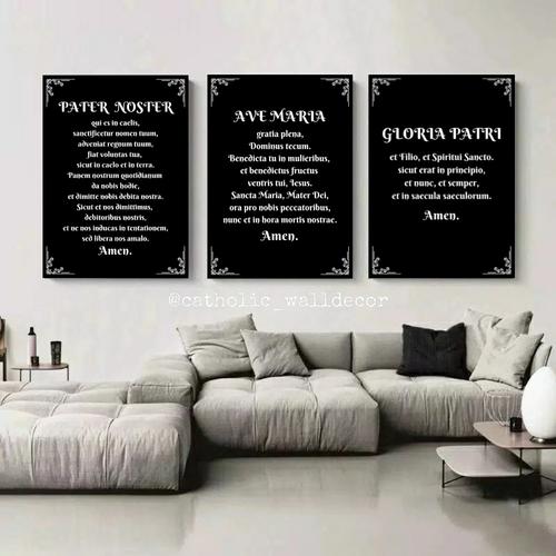 Jual Hiasan dinding doa Katolik Pater Noster Ave Maria Gloria Patri ...