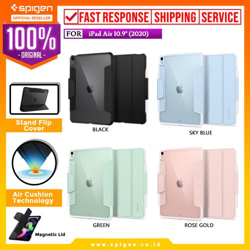 Gambar Case iPad Air 4 2020 Spigen Ultra Hybrid Pro Anti Crack Flip Cover - Sky Blue dari Spigen Official Jakarta Barat Tokopedia