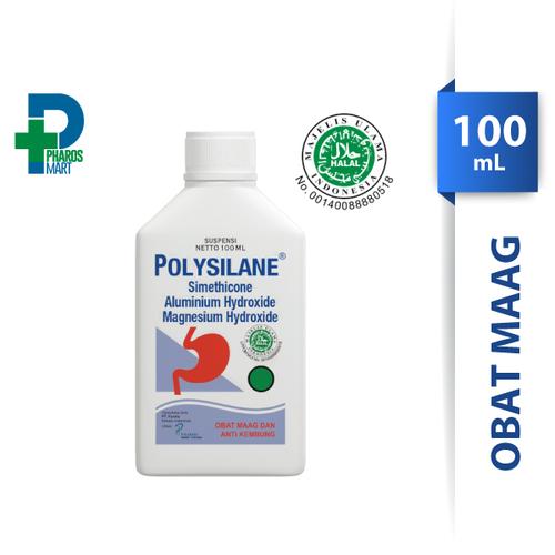Foto Produk Polysilane Sirup / Suspensi 100 mL Obat Maag dan Kembung dari Pharos Official Store