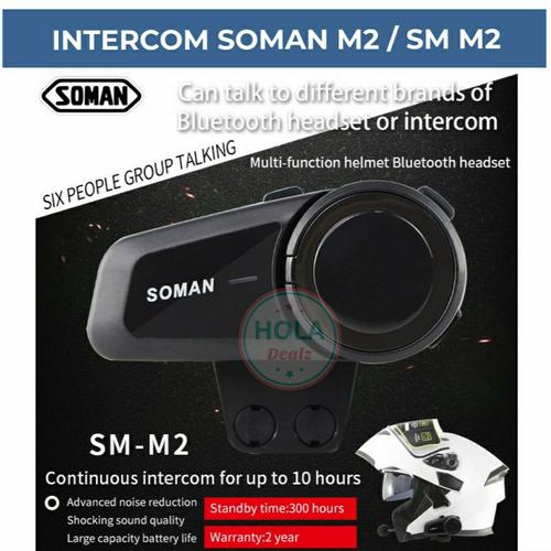 Jual SOMAN SM2 BLUEOTOOTH HELM INTERCOM 