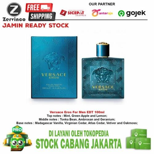 Gambar Versace Eros For Men Edt 100ml dari Zervinco Parfum Asli Tokopedia