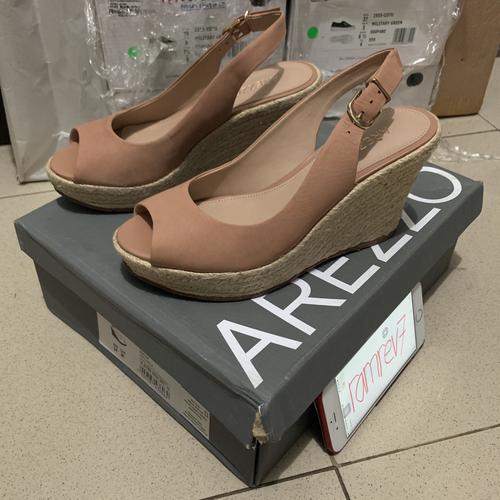 Jual LINEA AREZZO WEDGES PLATFORM HEELS SANDALS ESPADRILLES SUEDE