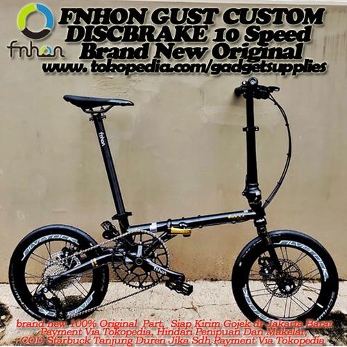 Foto Produk Sepeda Lipat Fnhon Gust Black Gold Spesial Edition Custom - Hitam Kojak dari JUALGADGETS