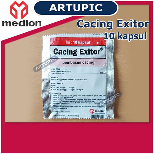 Gambar Cacing Exitor isi 10 Kapsul Obat Pembasmi Cacing Ayam Medion Artupic dari ArtupicPeralatanPeternak Kota Tangerang Selatan Tokopedia