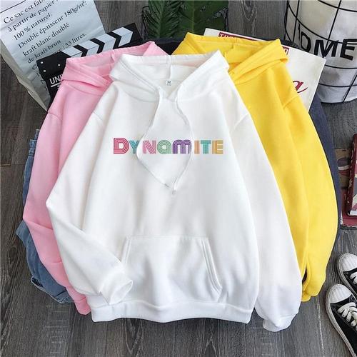 Promo Hoodie Kpop DYNAMITE Rainbow BTS 