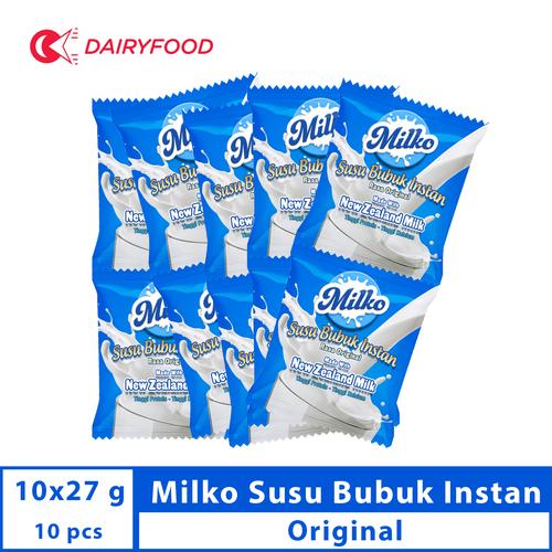 Gambar MILKO SUSU BUBUK INSTANT RASA ORIGINAL 10 x 27 gr dari Milko Beverage Industry Kota Depok Tokopedia