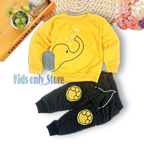 Foto Produk Setelan anak laki laki Baju Bayi baju anak perempuan Sweater anak - Kuning, 1 tahun dari Kids only_store