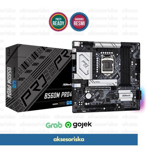 Foto Produk Asrock B560M Pro4 Intel LGA1200 B560 DDR4 Rocket Lake gen10 gen11 dari AksesorisKa