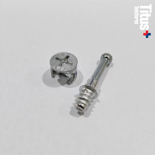 Jual Cam 2000 12 x 12 dan Dowel 24 x 11mm Minifix TITUS Baut