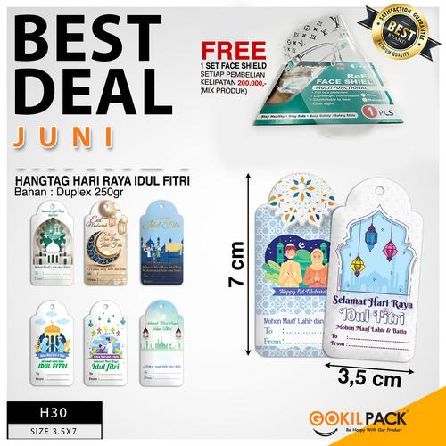 Foto Produk Hang Tag – Hang Tag Motif Idul Fitri 3.5x7 | H30 - All Variant dari GokilPack