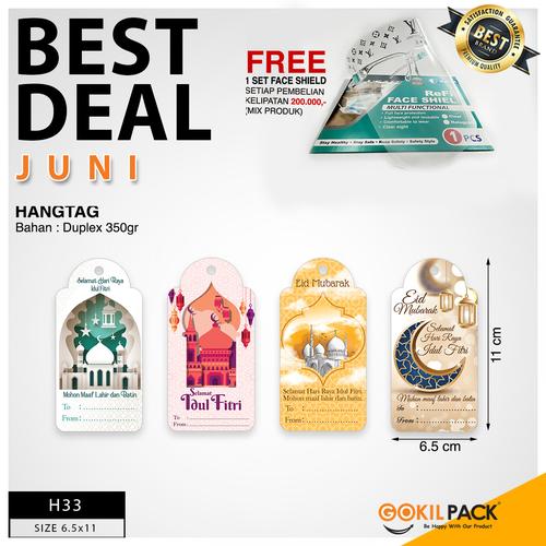 Foto Produk Hangtag Idul Fitri|Hangtag Murah|Hangtag Hari Raya|Hangtag|6x12|H33 - H33 dari GokilPack