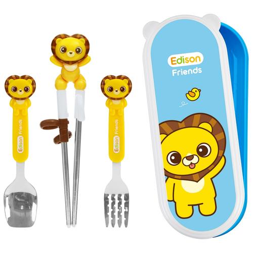 Foto Produk Edison Stainls Chopstick Spoon Fork Case - Lion dari Marveila & Friends