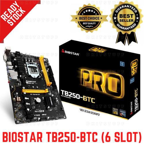 Foto Produk BIOSTAR TB250-BTC Intel B250 LGA1151 DDR4 ATX Mining Motherboard dari dkitstuff