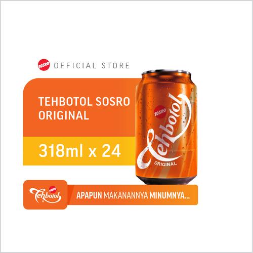 Gambar Tehbotol Sosro Can Original 318 ml isi 24 dari Sosro Official Store Kota Bekasi Tokopedia