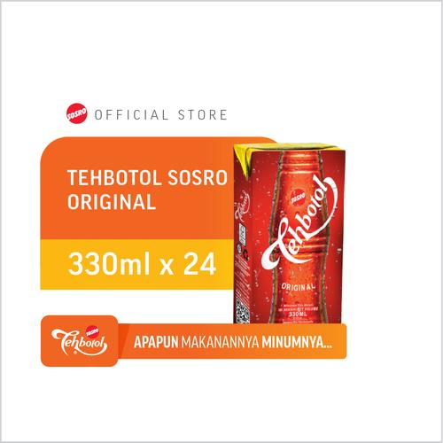 Gambar Tehbotol Sosro Kotak Original 330ml isi 24 dari Sosro Official Store Kota Bekasi Tokopedia