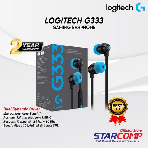 Logitech G333 In-Ear Earphone Gaming 
