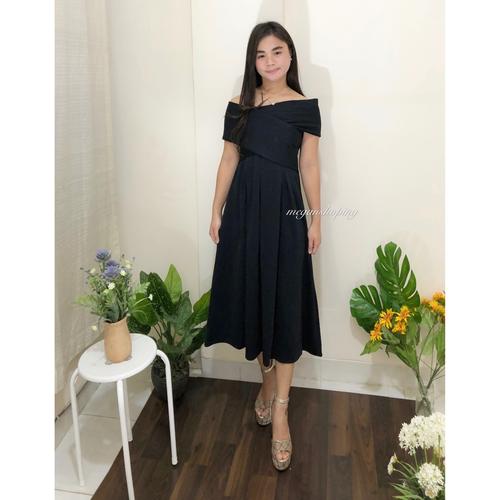 Foto Produk Sabrina Dress Pesta Dress Casual Dress Wanita - meganshoping dari meganshoping